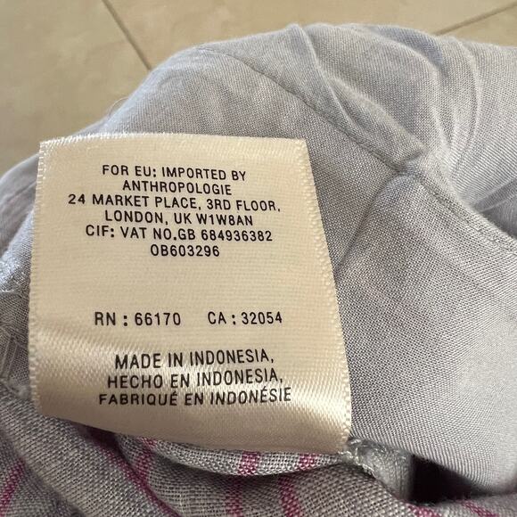 Anthropologie Nantucket Ruffled Jumpsuit Elevenses Size 8 Stripe Pink Lavender - Picture 13 of 16